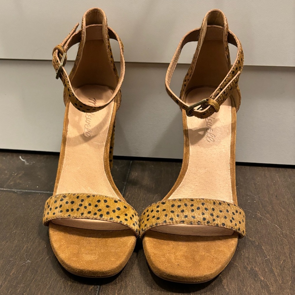 Madewell Calf hair heeled sandal New 6.5